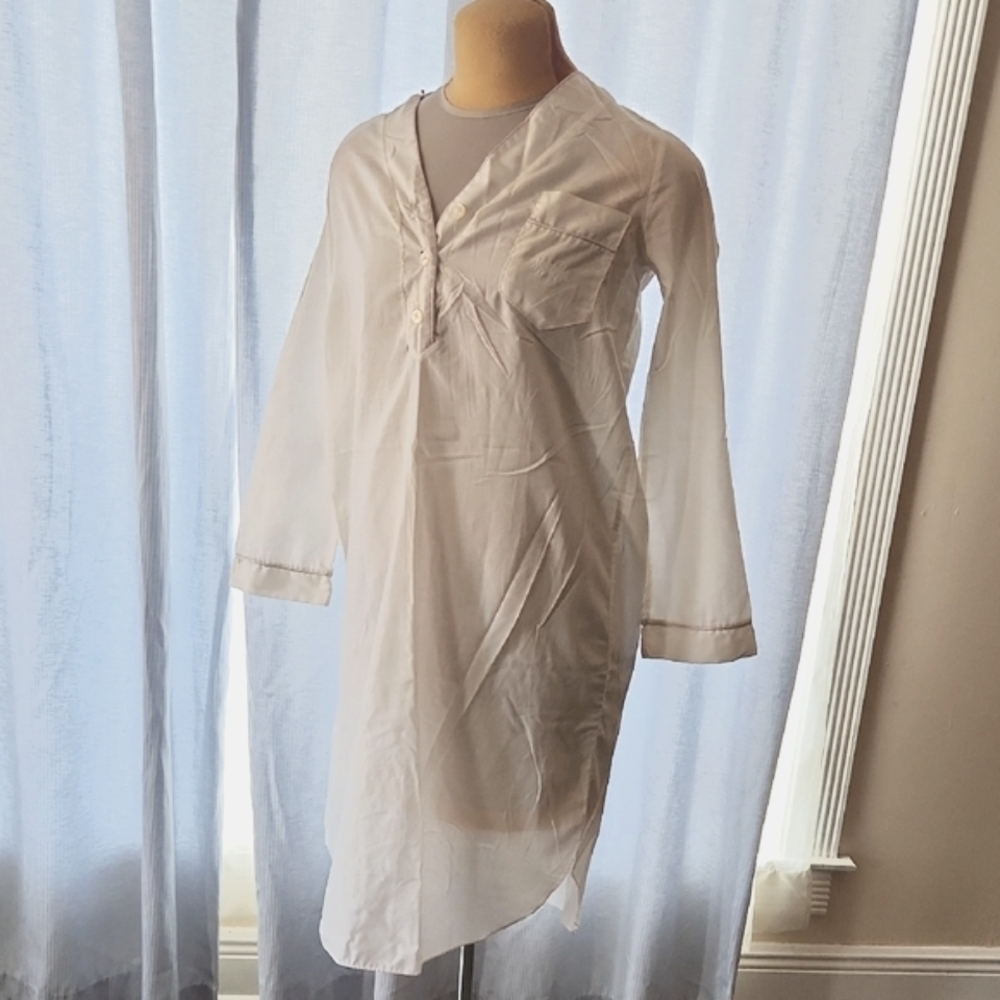 Miss Dior White Long Sleeve Nightshirt, SZ S